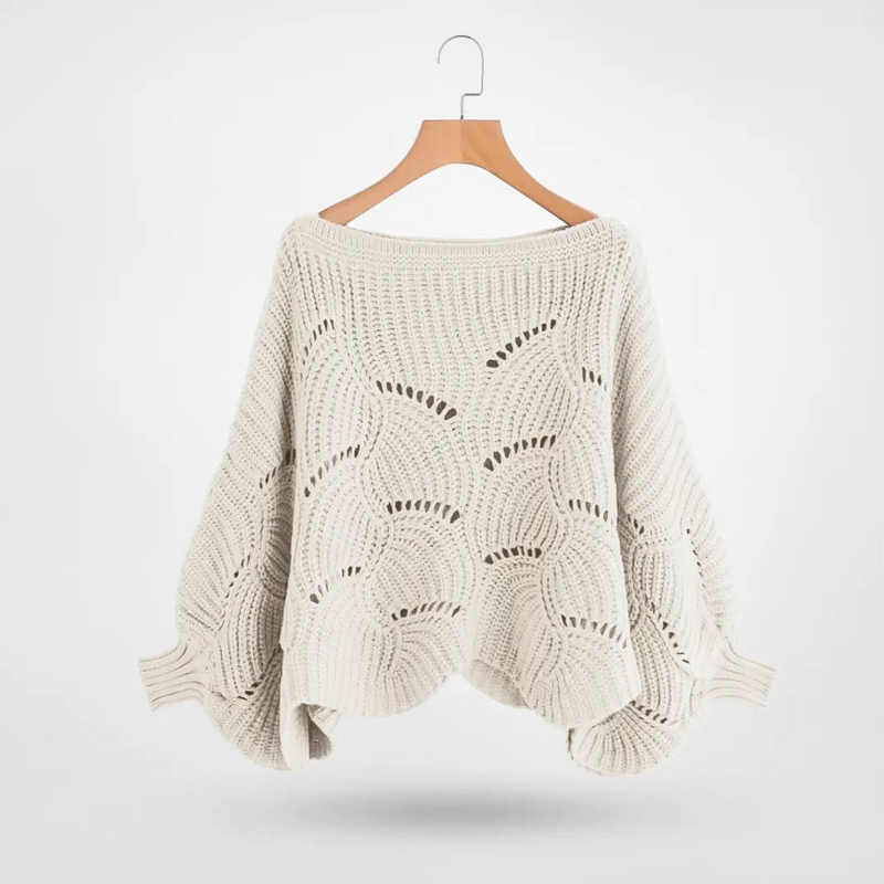 Oversized Sweater for Women - Wide Neck - Image 5