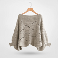 Oversized Sweater for Women - Wide Neck - Image 1