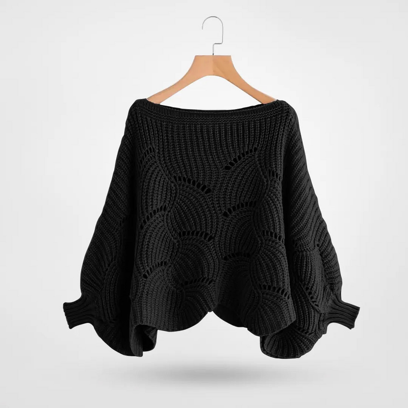 Oversized Sweater for Women - Wide Neck - Image 4