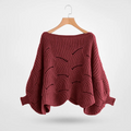 Oversized Sweater for Women - Wide Neck - Image 3