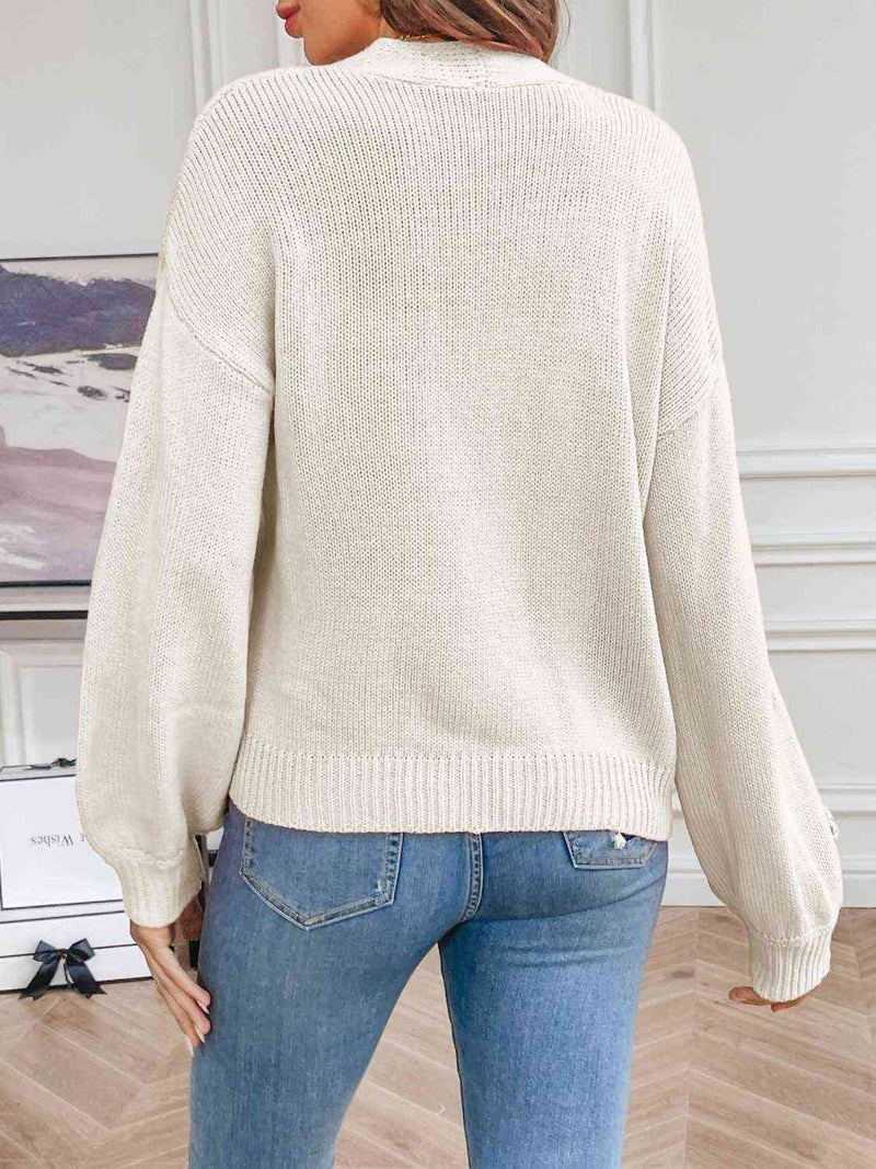 Open Front Cardigan for Women - Floral - Image 6