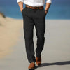 Relaxed Fit Straight Leg Pants for Men - Flat Front Casual - Image 1