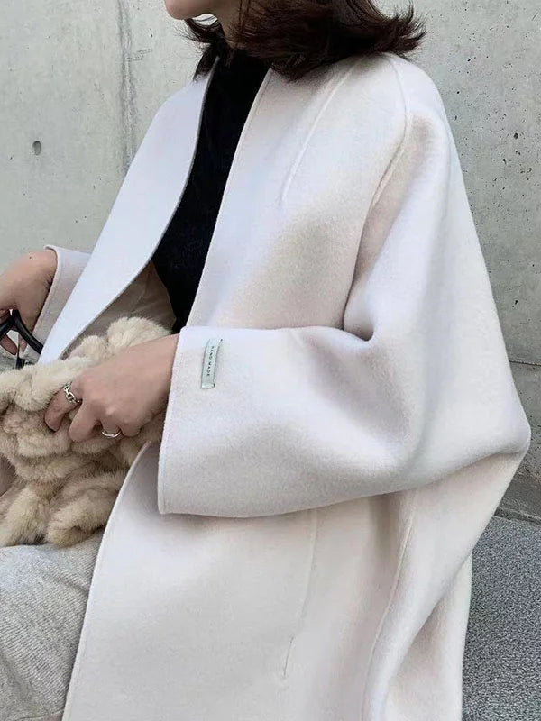 Oversized Long Coat for Women - Open Front - Image 5