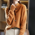Button-Down Cardigan Sweater for Women - Collared - Image 4
