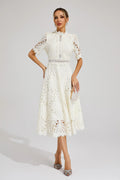 Lace Midi Dress for Women - A-Line Fit and Flare - Image 16