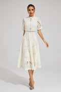 Lace Midi Dress for Women - A-Line Fit and Flare - Image 10