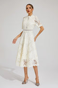 Lace Midi Dress for Women - A-Line Fit and Flare - Image 11