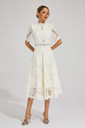 Lace Midi Dress for Women - A-Line Fit and Flare - Image 13
