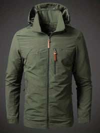 Hooded Zip-Up Jacket for Men - Lightweight - Image 1