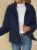 Collared Zip-Up Jacket for Women - Long Sleeve - Image 2