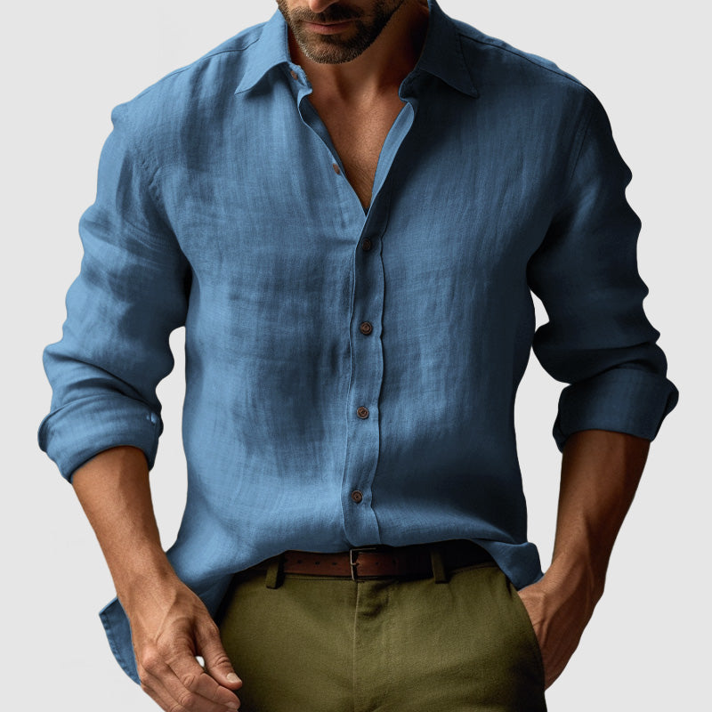 Button-Down Long Sleeve Shirt for Men - Regular Fit - Image 6