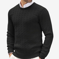 Cable Knit Sweater for Men - Long Sleeve - Image 3