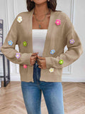 Open Front Cardigan for Women - Floral - Image 3