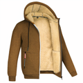 Fleece Lined Zip-Up Hoodie Jacket for Men - Drawstring Hood - Image 9