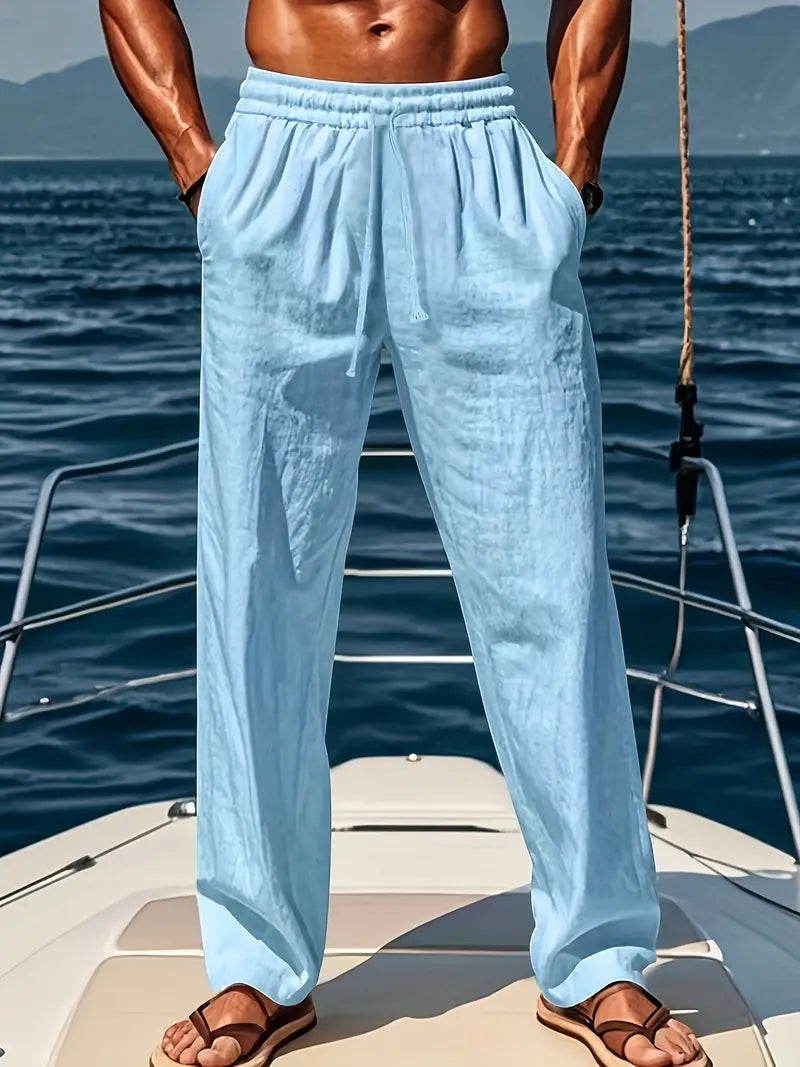 Lounge Pants for Men - Drawstring Relaxed Fit - Image 3