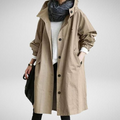 Hooded Long Coat for Women - Button Front - Image 5