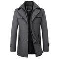 Pea Coat Overcoat for Men - Button-Down Closure - Image 2
