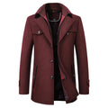 Pea Coat Overcoat for Men - Button-Down Closure - Image 4