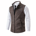 Full Zip Sweater Vest for Men - Zipper Pockets - Image 1