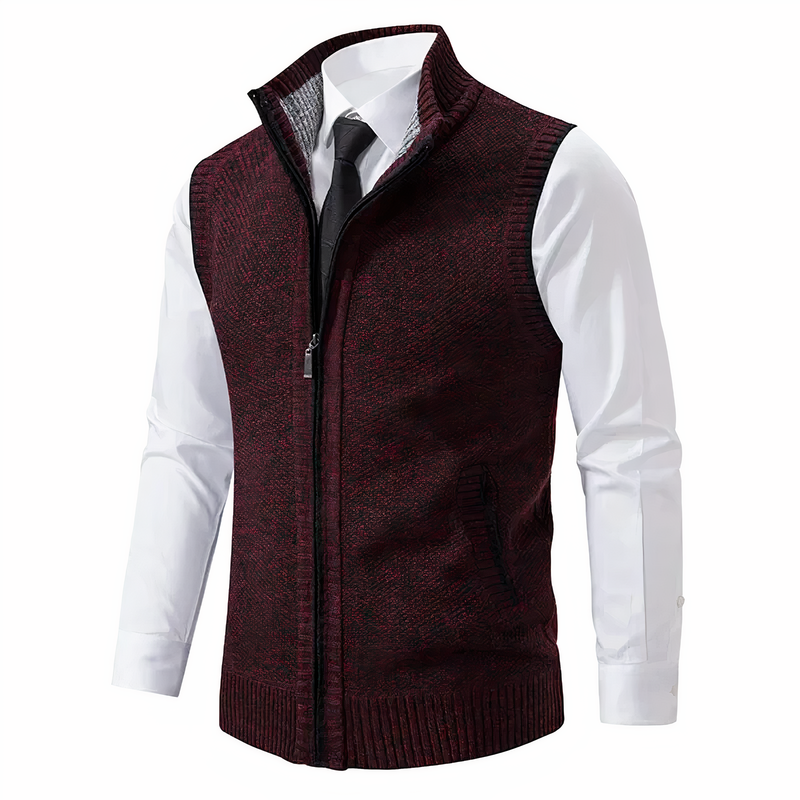 Full Zip Sweater Vest for Men - Zipper Pockets - Image 5