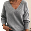 V-Neck Sweater for Women - Long Sleeve - Image 5