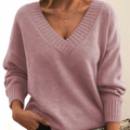 V-Neck Sweater for Women - Long Sleeve - Image 4