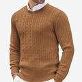 Cable Knit Sweater for Men - Long Sleeve - Image 6