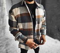 Plaid Button-Down Jacket for Men - Chest Pocket - Image 4