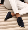 Men's Boat Shoes - Lace-Up Casual Shoes - Round Toe Contrast Sole - Image 1