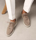 Men's Boat Shoes - Lace-Up Casual Shoes - Round Toe Contrast Sole - Image 9