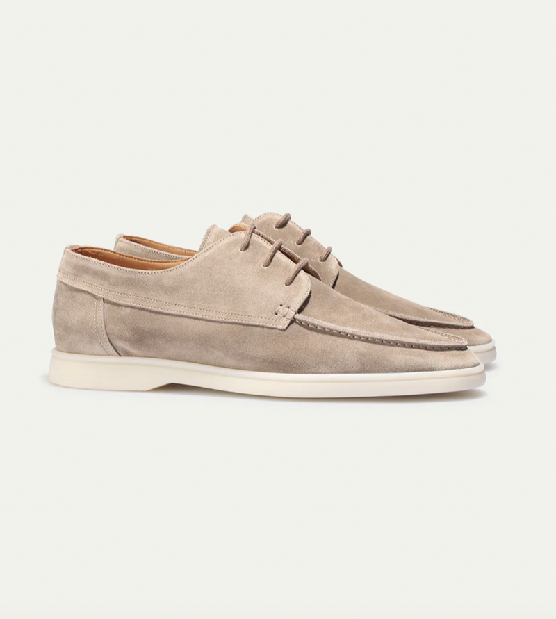 Men's Boat Shoes - Lace-Up Casual Shoes - Round Toe Contrast Sole - Image 7