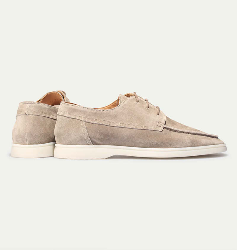 Men's Boat Shoes - Lace-Up Casual Shoes - Round Toe Contrast Sole - Image 6