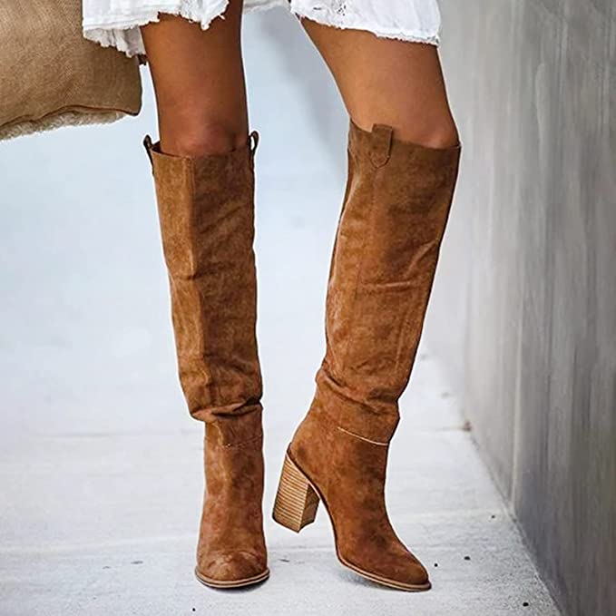 Knee High Boots for Women - Pointed Toe - Image 12