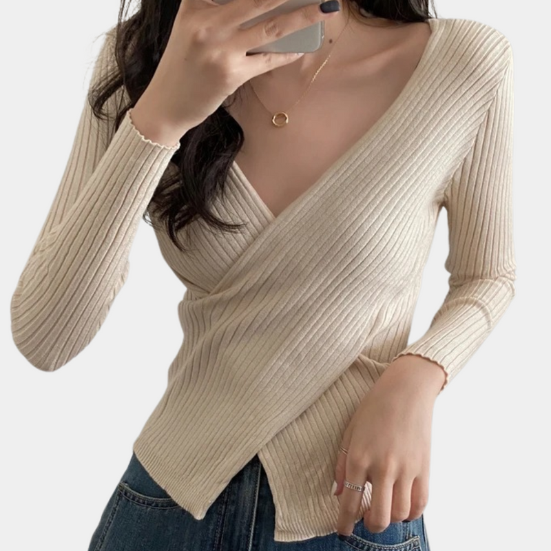 Wrap Sweater for Women - V-Neck - Image 6