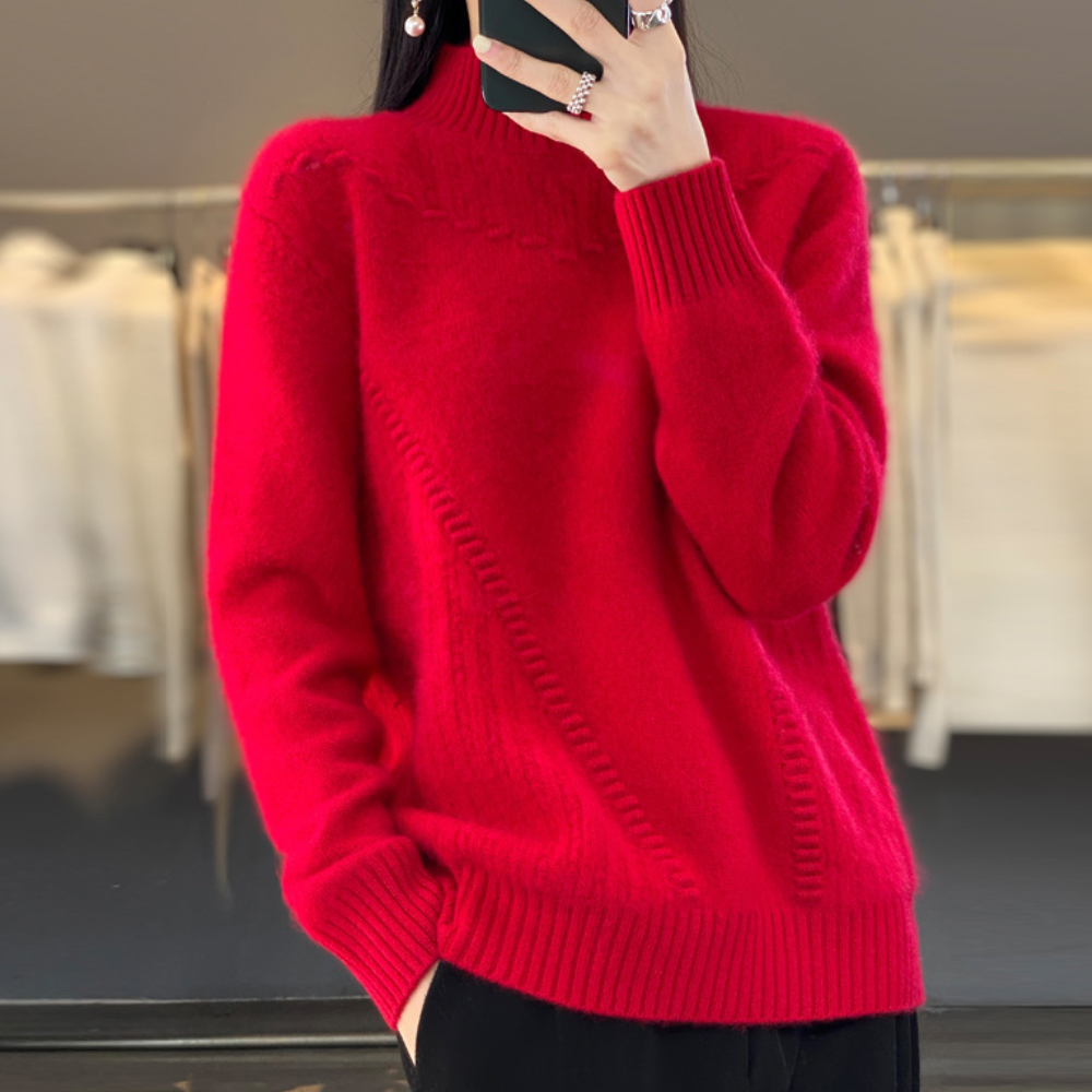 Ribbed Knit Sweater for Women - Relaxed - Image 6