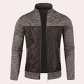 Quilted Full Zip Jacket for Men - Stand Collar - Image 5