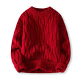 Cable Knit Sweater for Men - Crew Neck - Image 6