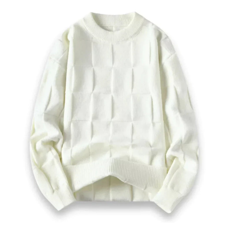 Crew Neck Sweater for Men - Textured - Image 4