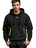 Pullover Hoodie for Men - Cargo Pockets - Image 5