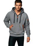 Pullover Hoodie for Men - Cargo Pockets - Image 4