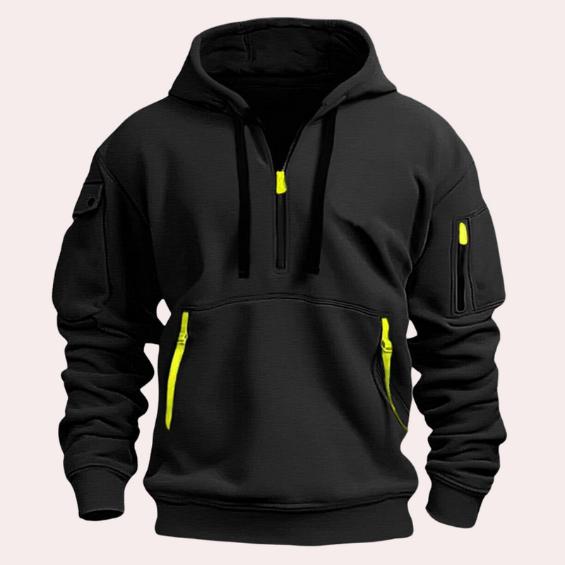 Pullover Hoodie for Men - Cargo Pockets - Image 10