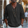 Henley Shirt for Men - Long Sleeve Casual - Image 3