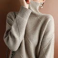 Knit Turtleneck Sweater for Women - Long Sleeve - Image 2