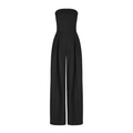 Strapless Wide Leg Jumpsuit for Women - High Waisted Pockets - Image 6