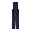 Strapless Wide Leg Jumpsuit for Women - High Waisted Pockets - Image 2
