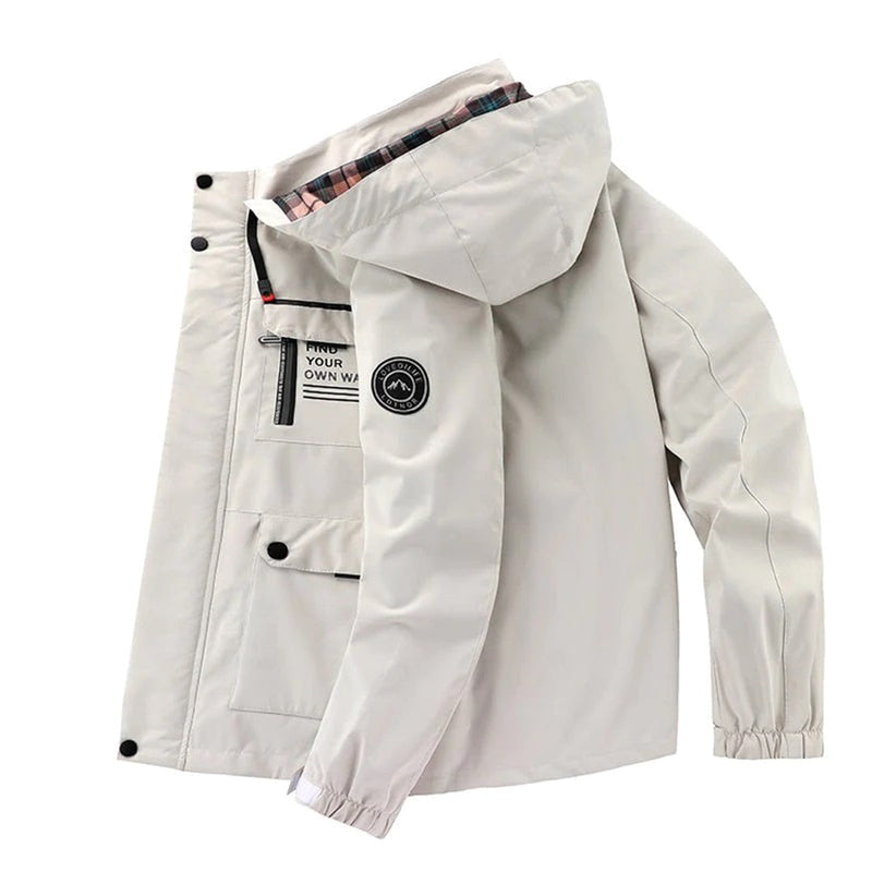Hooded Casual Jacket for Men - Multi-Pocket - Image 2