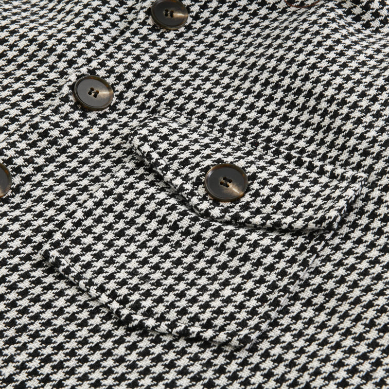 Patterned Button-Down Jacket for Men - Chest Pocket - Image 4