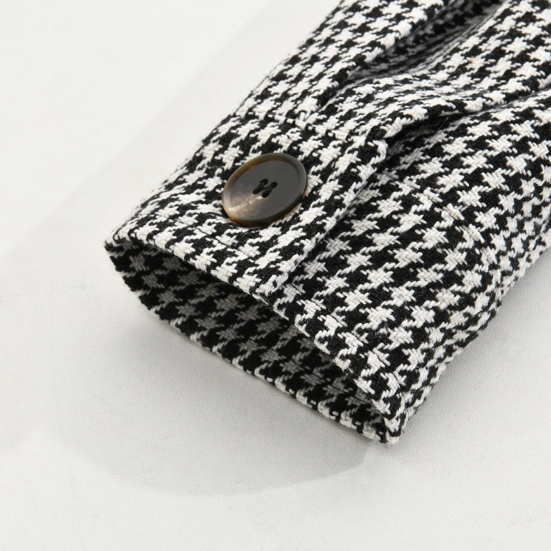 Patterned Button-Down Jacket for Men - Chest Pocket - Image 5