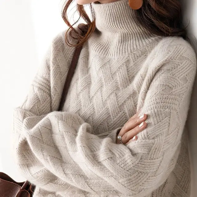 Turtleneck Sweater for Women - Long Sleeve - Image 4