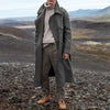 Double-Breasted Long Coat for Men - Notch Lapel - Image 1